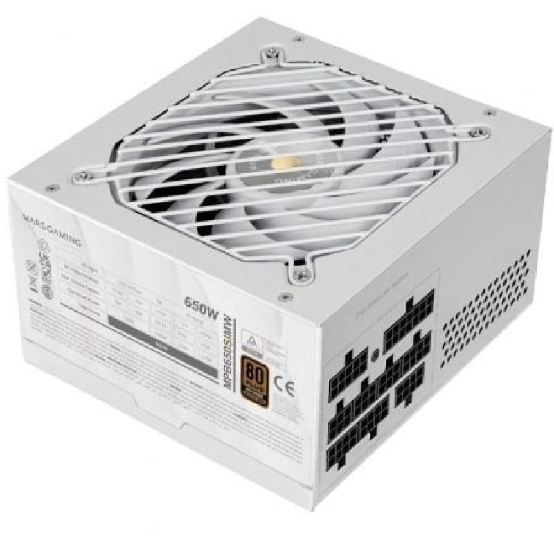 Mars Gaming MPB650SIMW unidad de fuente de alimentación 650 W 24-pin ATX ATX Blanco