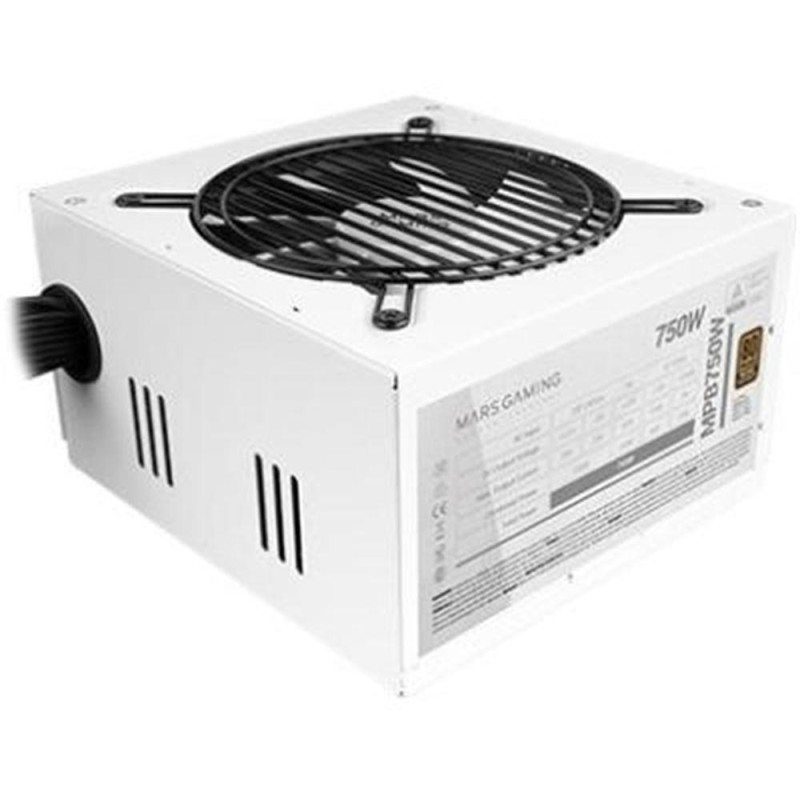 Mars Gaming MPB750, Fuente Alimentación PC 750W ATX, 6 Años Garantía, 80Plus Bronze 230V EU, 90% Eficiencia, Ventilador FDB 120mm con Tecnología A