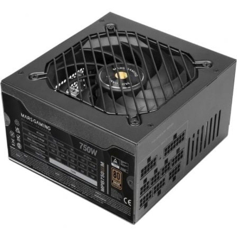 Mars Gaming MPB750SIM unidad de fuente de alimentación 750 W 24-pin ATX ATX Negro
