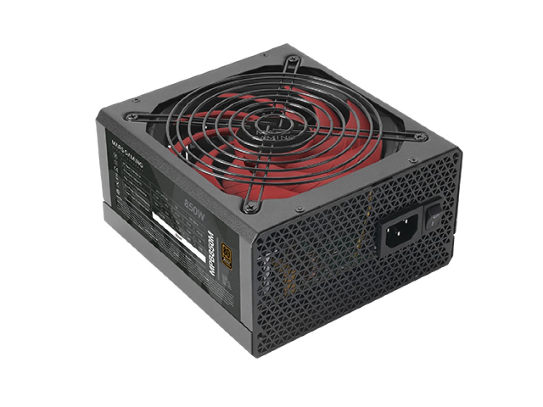 Mars Gaming MPB850M, Fuente Alimentación Modular ATX 850W, 6 Años Garantía, 80Plus Bronze 230V, Tecnología Silenciosa AI-RPM, 90% Eficiencia, Negr