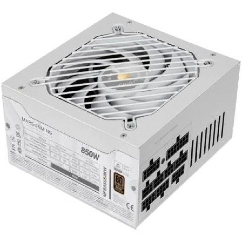 Mars Gaming MPB850SIMW unidad de fuente de alimentación 850 W 24-pin ATX ATX Blanco