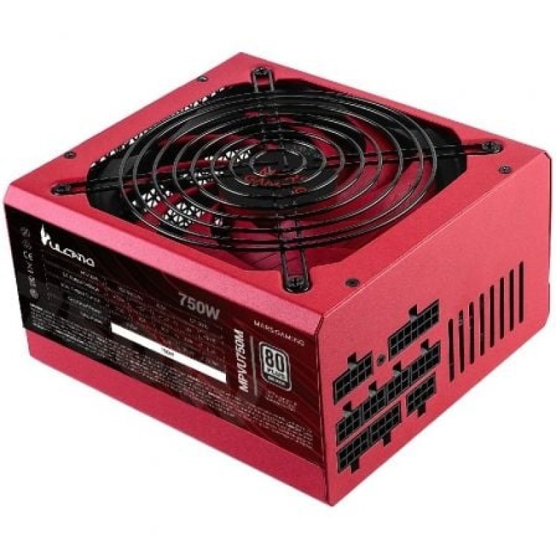 Mars Gaming MPVU750M, Fuente Alimentación Full Modular 750W ATX, 10 Años Garantía, 80Plus Silver +87% Eficiencia, Ventilador 140mm FDB con Tecnolog