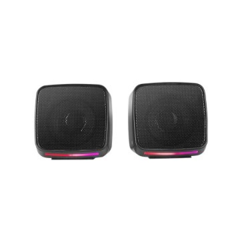 Mars Gaming MS-PRO, Altavoces Compactos 10W, Iluminación RGB Flow Dinámica, Altavoz PC con Caja de Control y Entrada Jack 3.5mm, Altavoces Gaming Co