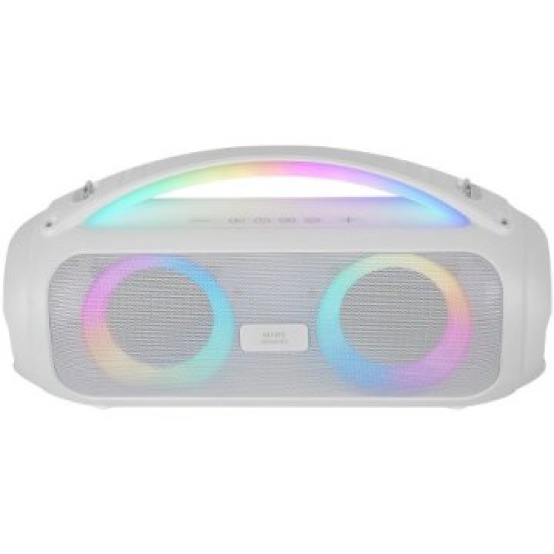 Mars Gaming MS-PULSE, Altavoz Bluetooth Portátil 50W RMS, Iluminación RGB, 2 Drivers Activos 93mm + 2 Drivers Pasivos Ultra-Bass, Función Manos Lib
