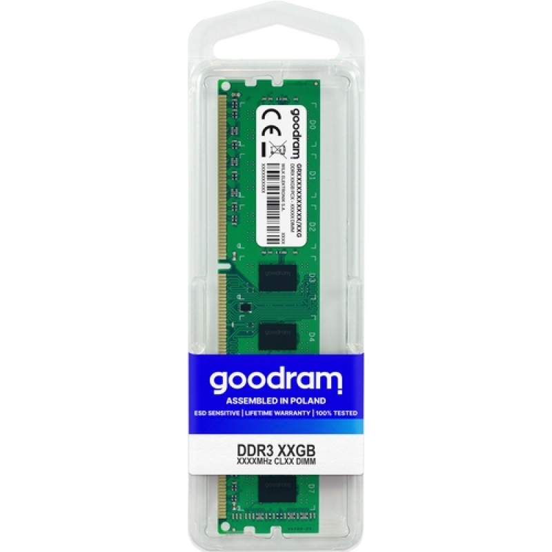 Memoria goodram ddr3 8gb pc1600 gr1600d3v64l11/8g / cl11 gr1600d3v64l11/8g