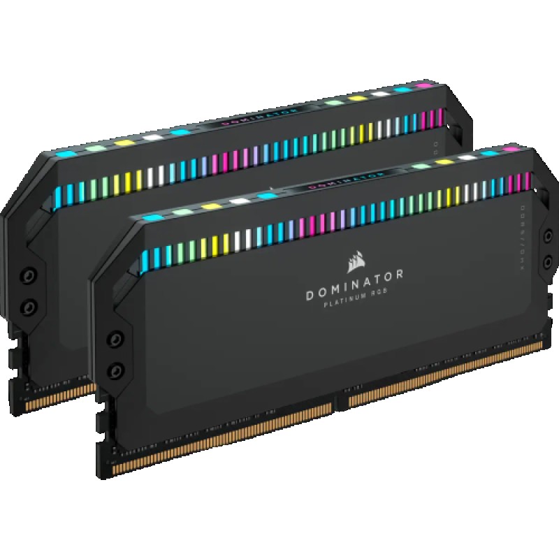 Memoria ram corsair ddr5 5600 64gb c40 dom platinum rgb k2 2x32gb, 1.35v, 40-40-40-77, rgb, black hsp
