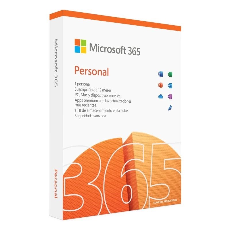 Microsoft 365 Personal Office suite Completo 1 licencia(s) Español 1 año(s)