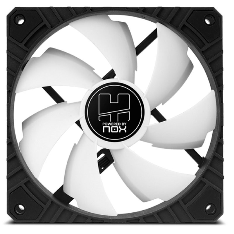 NOX Hummer H-FAN PRO Carcasa del ordenador Ventilador 12 cm Negro, Blanco