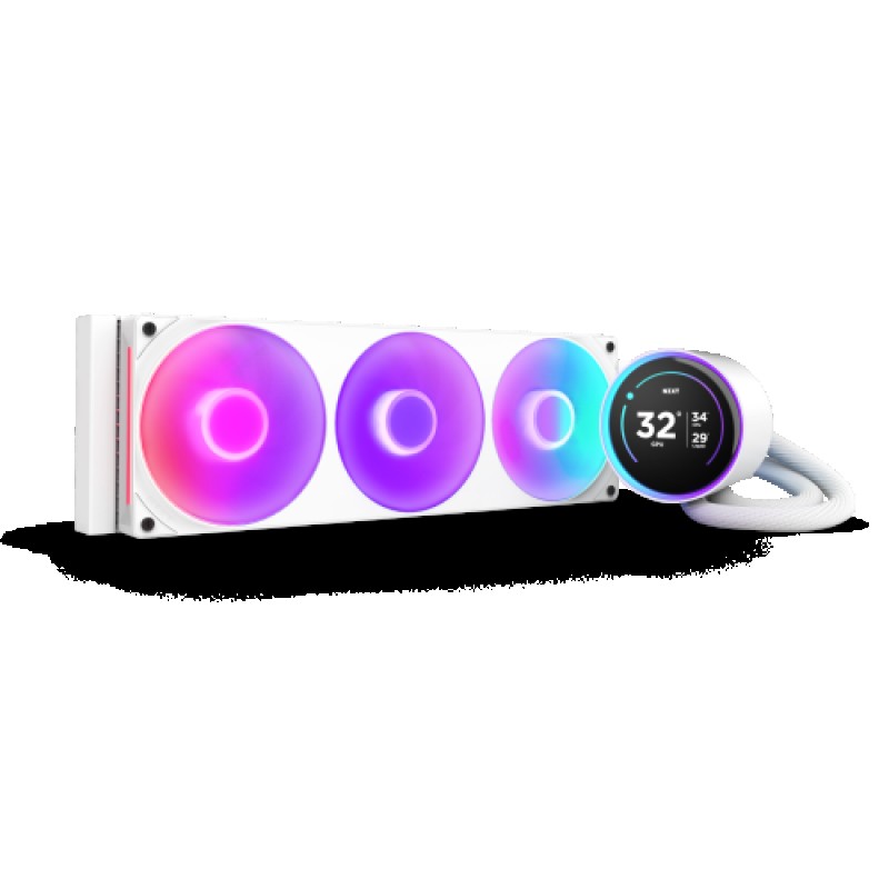 NZXT Kraken Elite 360 RGB Procesador Sistema de refrigeración líquida todo en uno 12 cm Blanco 1 pieza(s)