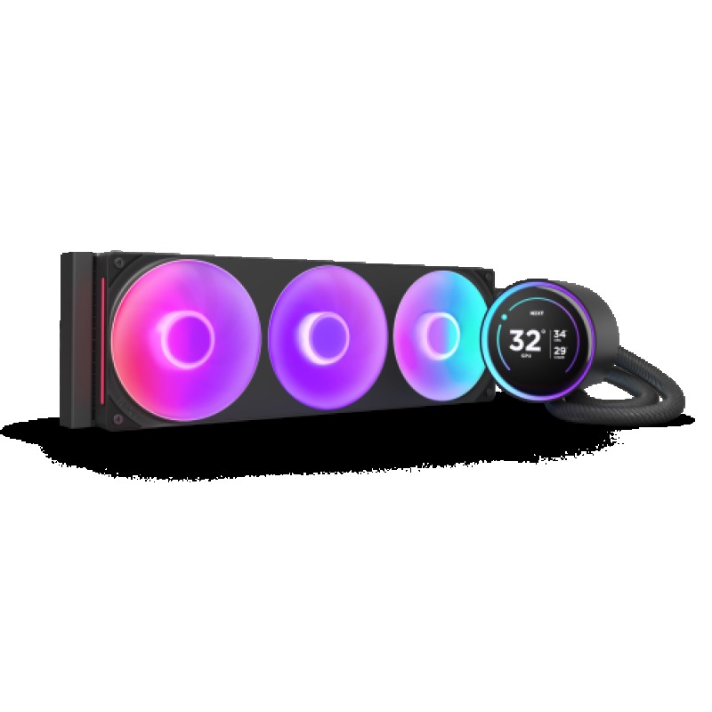 NZXT Kraken Elite 360 RGB Procesador Sistema de refrigeración líquida todo en uno 12 cm Negro 1 pieza(s)