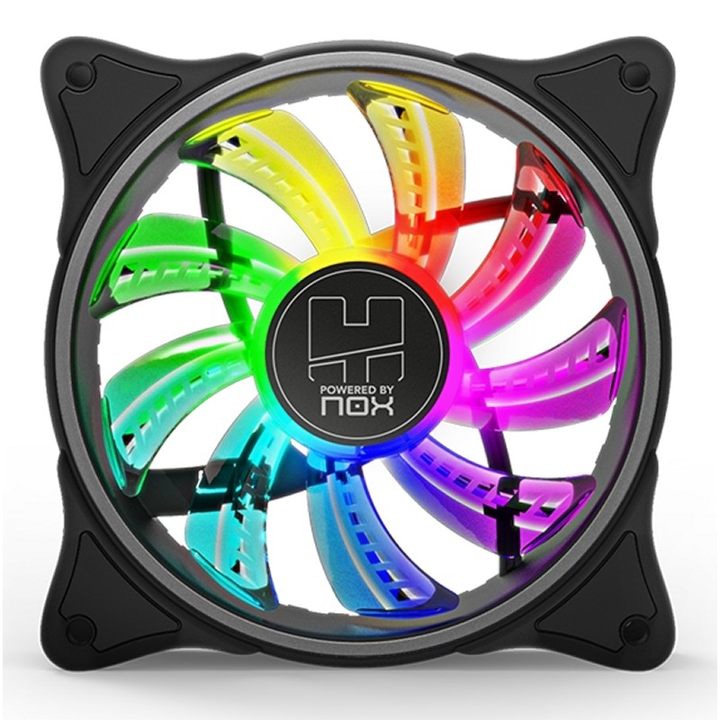 Nox Hummer A-FAN - Ventilador ARGB - Iluminación interior - 120 mm - Compatible con Hummer conexión 3 pines
