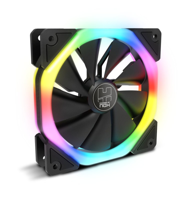 Nox Hummer S-FAN - Ventilador ARGB - Iluminación doble anillo - 120 mm - Compatible con hummer conexión 3 pines