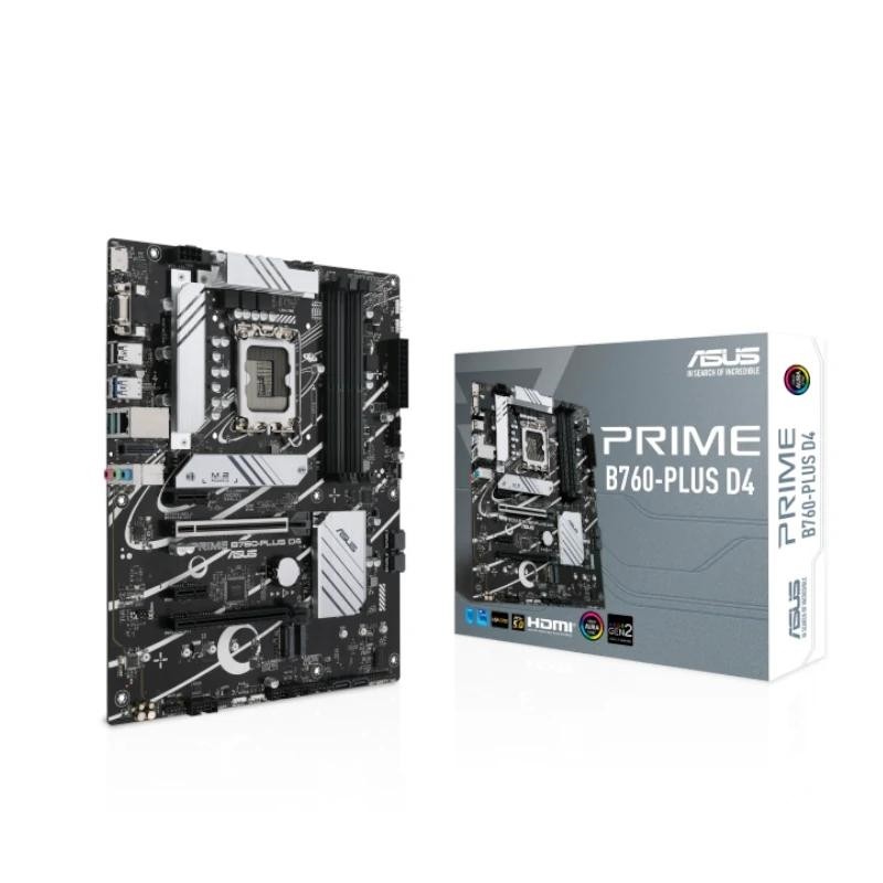 PB ASUS PRIME B760-PLUS D4 Skt 1700 ATX Intel Gen 12º/13º DISPLAYPORT HDMI VGA 4xDDR4 3200MHz 3xM.2 USB-C + USB3.2