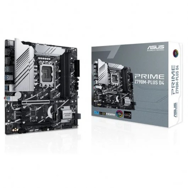 PB ASUS PRIME Z790M-PLUS D4 Skt 1700 Gen 12º/13º DISPLAYPORT HDMI 4xDDR4 3200MHz 3xM.2 1GBLANGUARD USB-C USB3.2