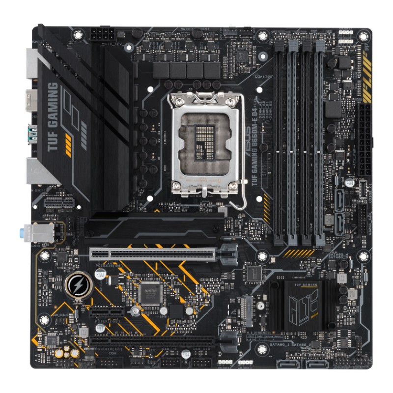 PB ASUS TUF GAMING B660M-E D4 Skt 1700 M-ATX 12Gen 4DDR4 3200MHz DP HDMI 3PCIE 1M.2x4.0 TUF LANGUARD USB3.2-C