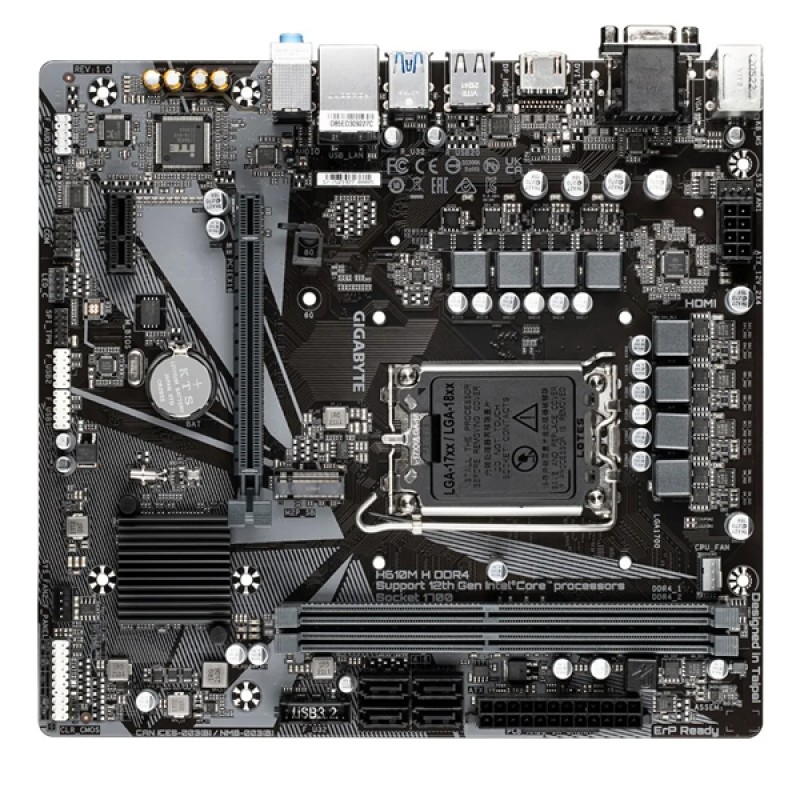 PB GIGABYTE H610M H Skt 1700 M-AT 12ºGen 2DDR4 3200MHz HDMI VGA 2PCIE M.2-3.0x4 GLAN USB3.2