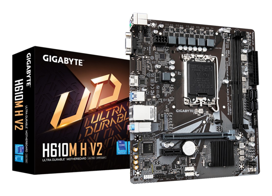 PB GIGABYTE H610M H V2 M-ATX Skt LGA1700 2xDDR5 5600MHz HDMI VGA LAN M.2