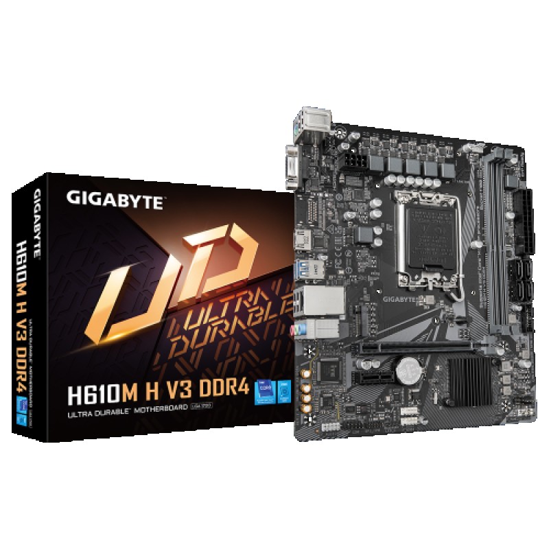 PB GIGABYTE H610M H V3 DDR4 M-ATX Skt 1700 Intel Gen 12/13/14 2xDDR4 3200MHz HDMI VGA USB3,2 1xM.2