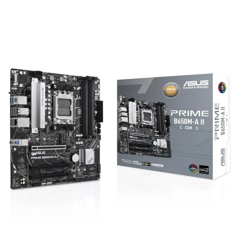 PLACA ASUS PRIME B650M-A II-CSM AMD AM5 4DDR5 HDMI/DISPLAYPORT/VGA 4SATA3 USB3.2 MATX