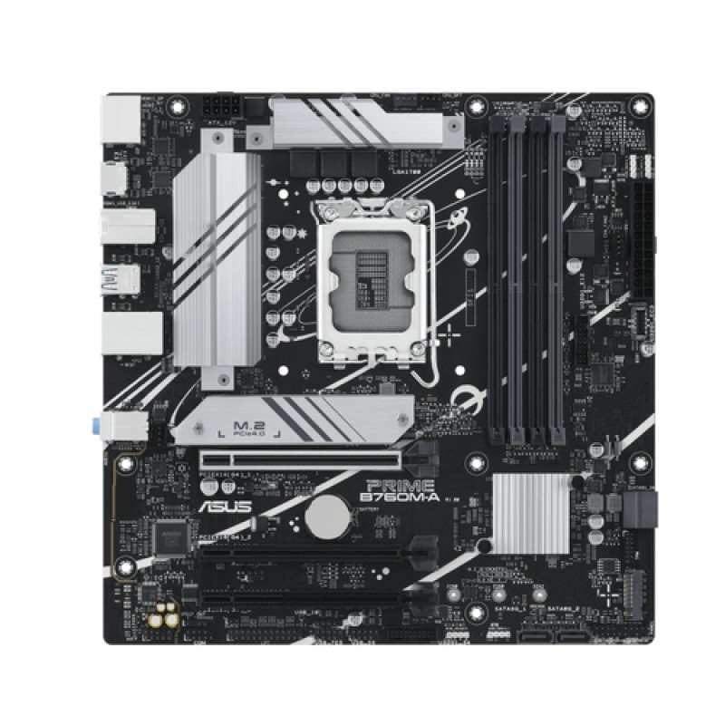 PLACA ASUS PRIME B760M-A-CSM,INTEL,1700,B760,4DDR5,128GB,2HDMI+DP,4SATA+2M.2,GB2.5,2USB 3.2+USB-C,2.5GB,MATX
