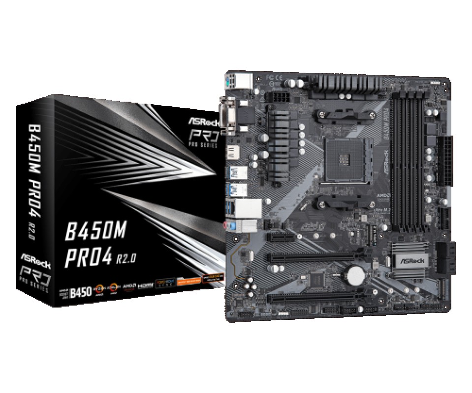 PLACA BASE ASROCK AM4 B450M PRO4 R2.0