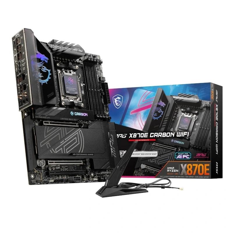 PLACA MSI MPG X870E CARBON WIFI,AMD,AM5,X870,4DDR5,LAN5G+WIFI7+BT5.4,ATX