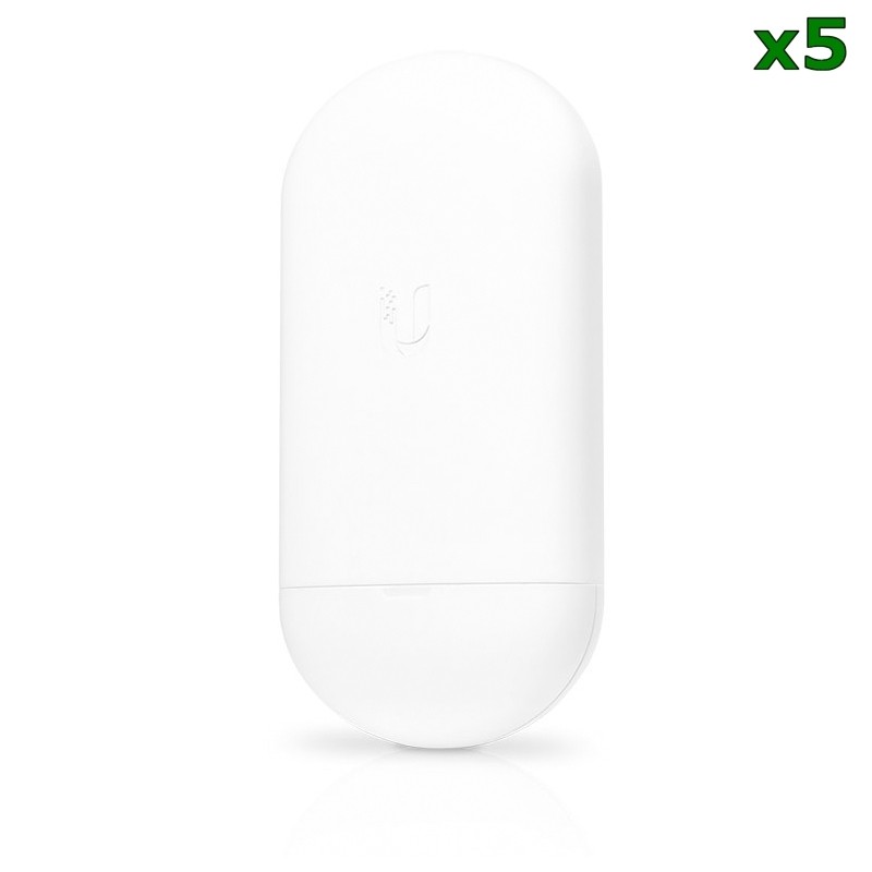 Pack 5 Puntos de Acceso de UBIQUITI NanoStation Loco 5 - 5GHz - 13dBi - PoE Pasivo 2 Pares
