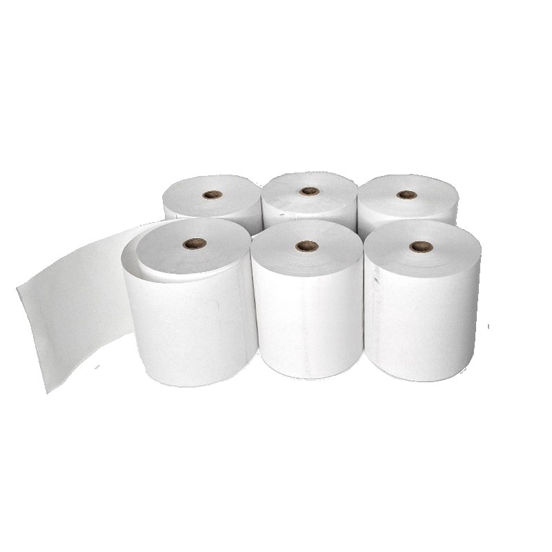 Papel copiativo 2 hojas 75x65x12 (80 rollos/caja, 8 rollos/blister)