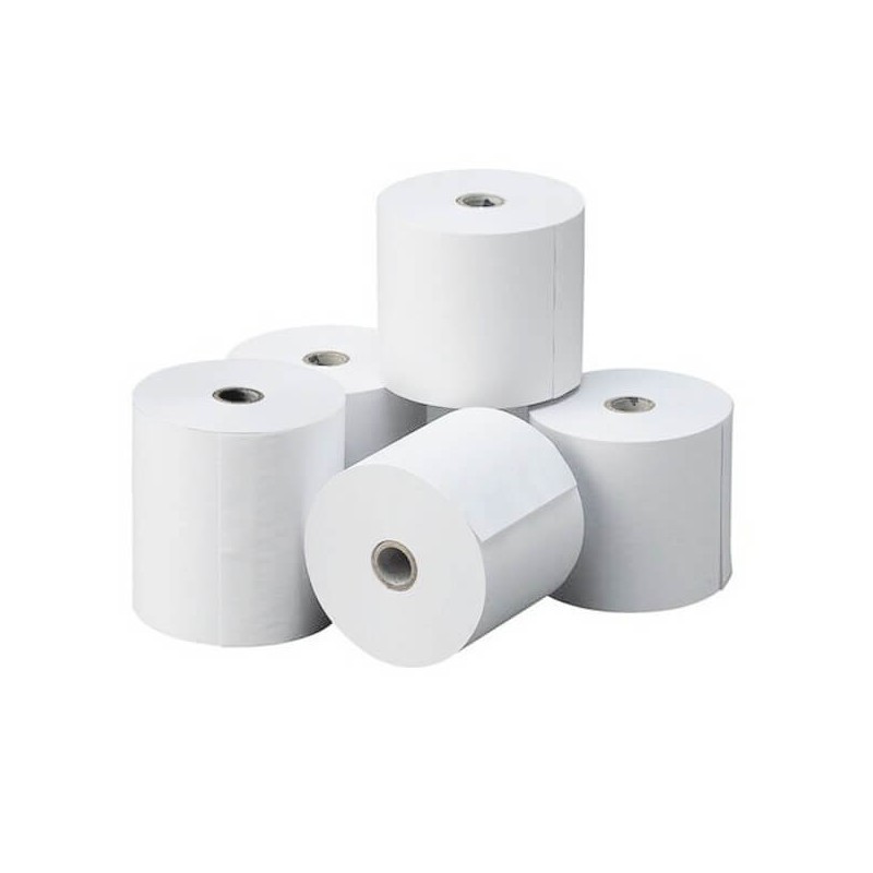 Papel térmico 80x80x12 sin BPA (60 rollos/caja, 6 rollos/blister)