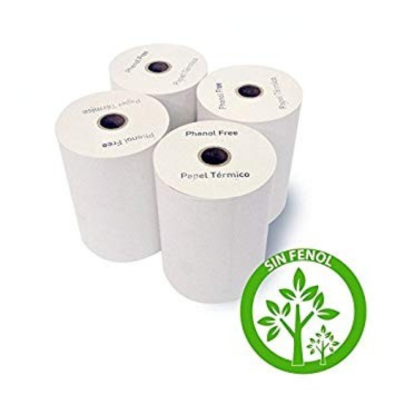 Papel térmico 80x80x12 sin BPA "PROTEGIODO" (60 rollos, 6 rollos/blister)