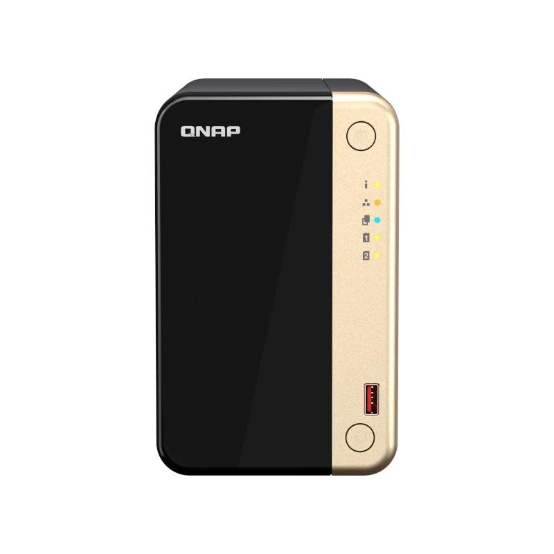 QNAP TS-264 NAS Torre Intel® Celeron® N5095 8GB 0 TB QNAP QTS Negro, Oro