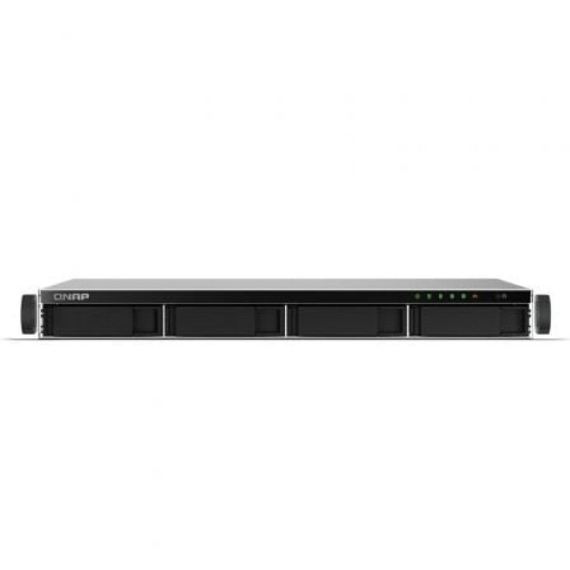QNAP TS-464U-RP NAS Bastidor (1U) Intel® Celeron® N5095 8GB DDR4 0 TB QNAP Turbo System Aluminio, Negro