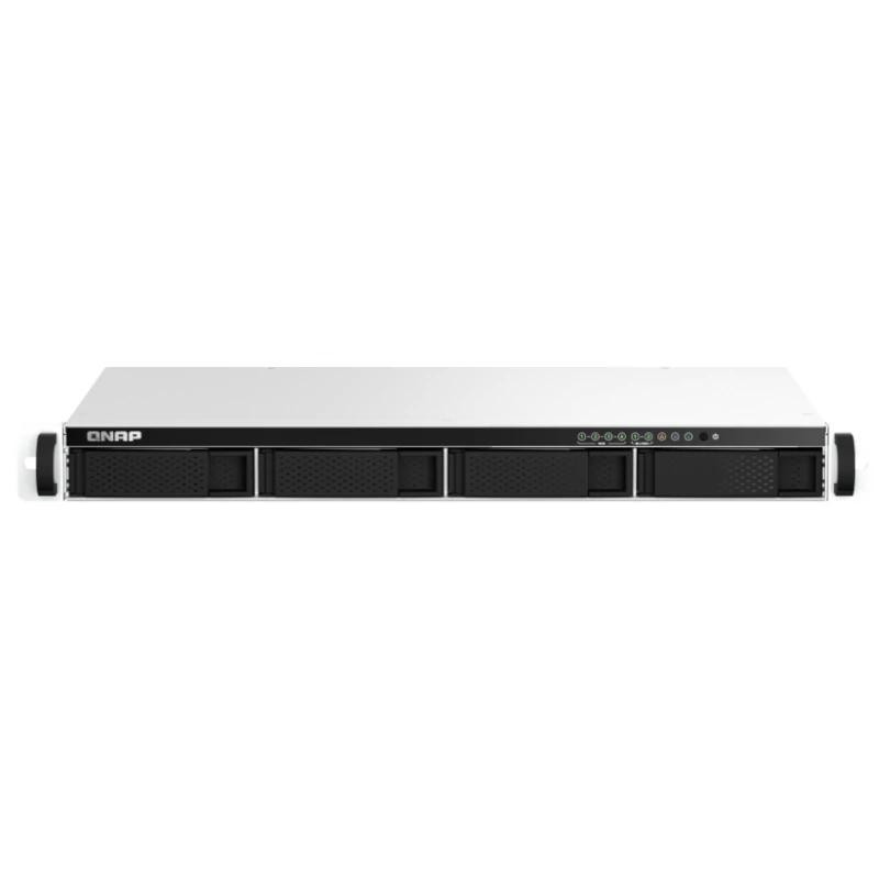 QNAP TS-464eU NAS Bastidor (1U) Intel® Celeron® N5095 8GB DDR4 0 TB QNAP Turbo System Aluminio, Negro
