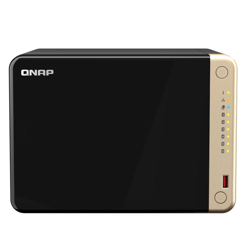 QNAP TS-664 NAS Torre Intel® Celeron® N5095 8GB DDR4 0 TB QNAP QTS Negro, Bronce