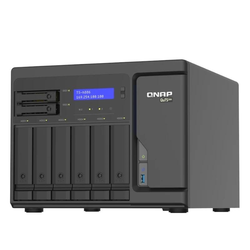 QNAP TS-h886 NAS Torre Intel® Xeon® D D-1602 8GB DDR4 0 TB QuTS hero Negro