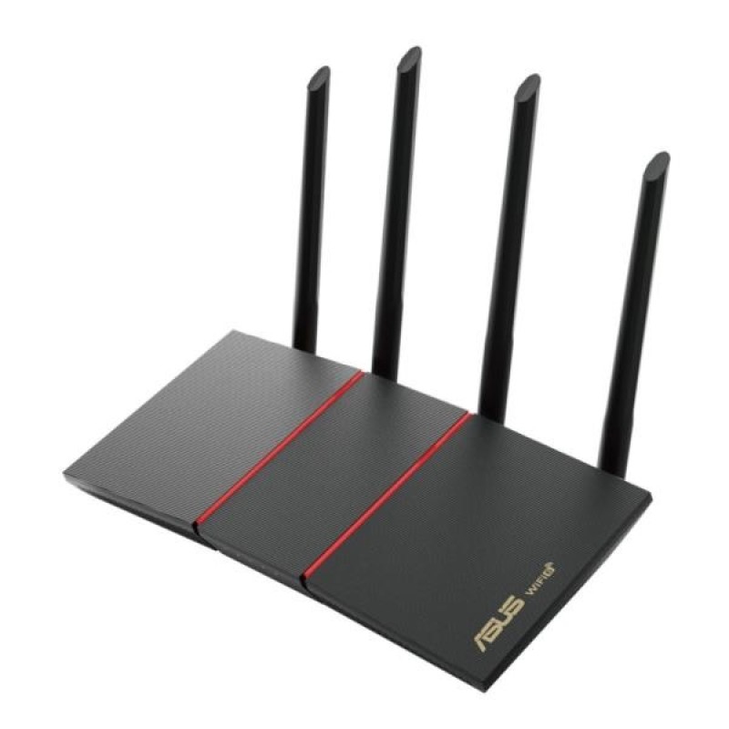 ROUTER WIFI 6 DUAL BAND ASUS RT-AX55 GIGABIT AX1800 SOPORTE MU-MIMO Y OFDMA COMPATIBILIDAD ASUS AIMESH