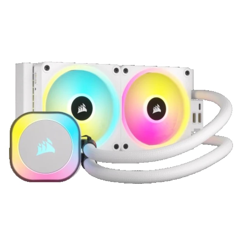 Refrigerador liquido cpu corsair h100i icue link rgb aio (240mm)wh cw-9061005-ww