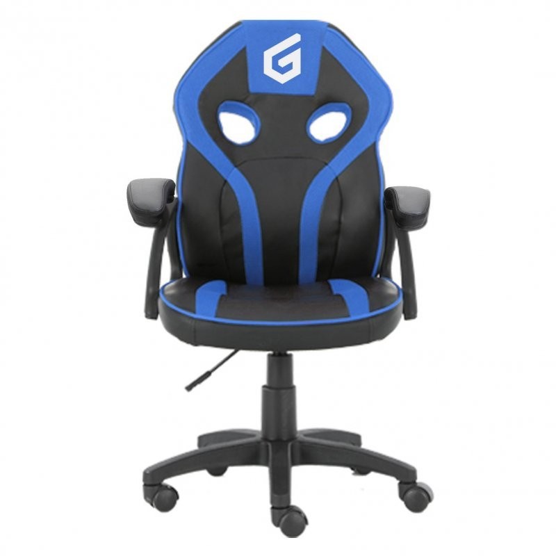 SILLA GAMER JUNIOR CONCEPTRONIC EYOTA06B CASH30 (CAJA GOLPEADA) COLOR NEGRO DETALLES EN AZUL RECUBRIMIENTO PU ALTA CALIDAD DISEÑO ERGONOMICO