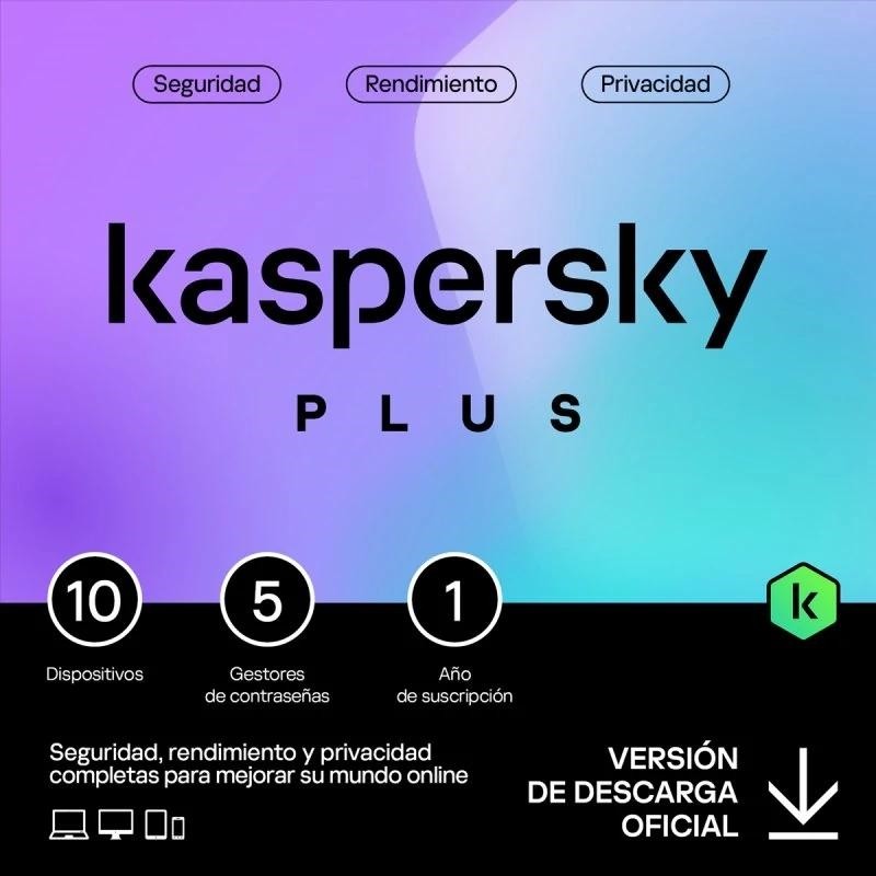 SOFTWARE KASPERSKY  PLUS 10 PC 1 AÑO ESD KL1042SDKFS