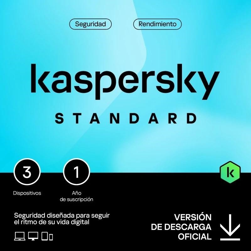 SOFTWARE KASPERSKY  STANDARD  3 PC 1 AÑO ESD KL1041SDCFS