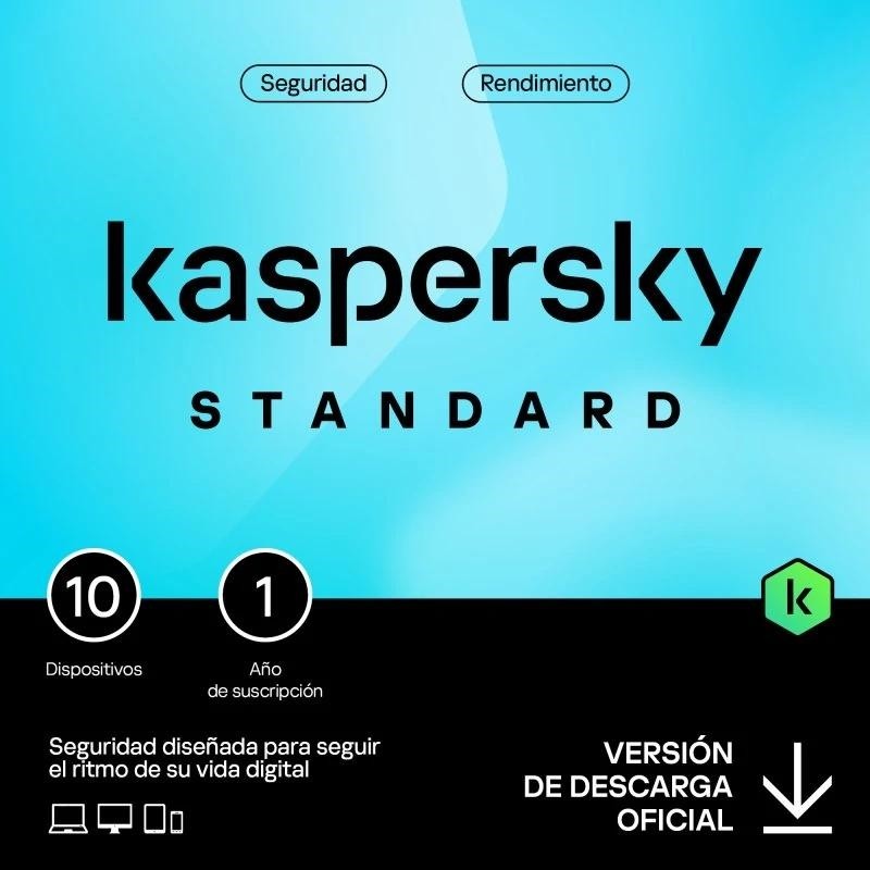 SOFTWARE KASPERSKY  STANDARD 10 PC 1 AÑO ESD KL1041SDKFS