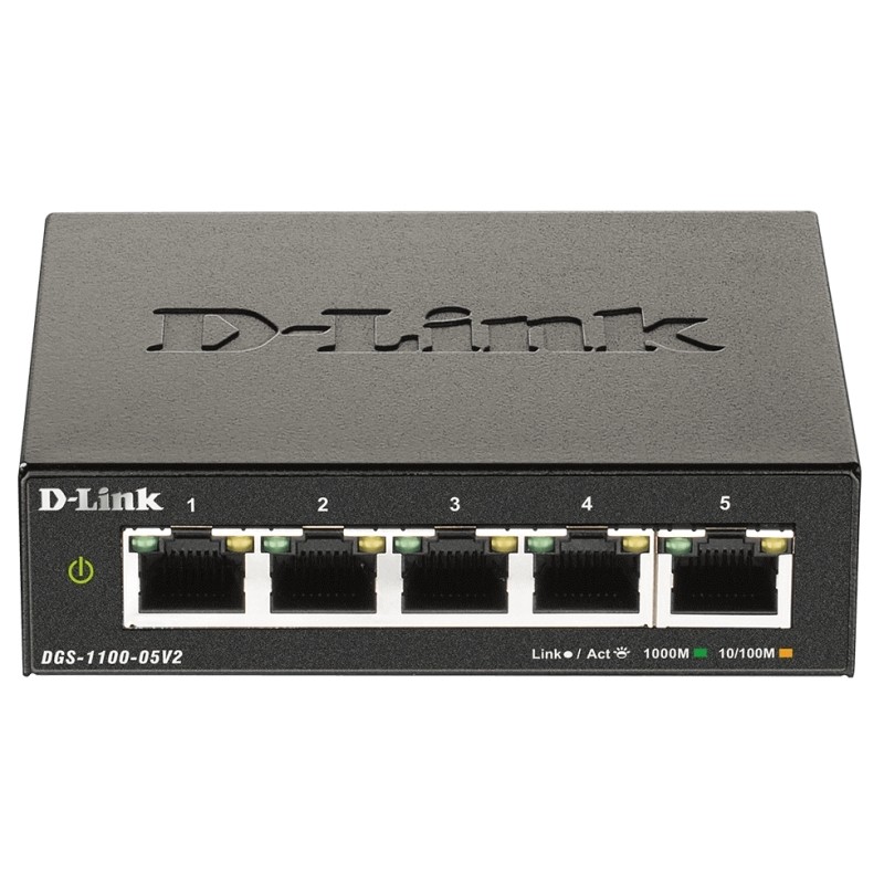 SWITCH D-LINK 5P DGS-1100-05V2/E 10/100/1000 GESTIONABLE EASYSMAR