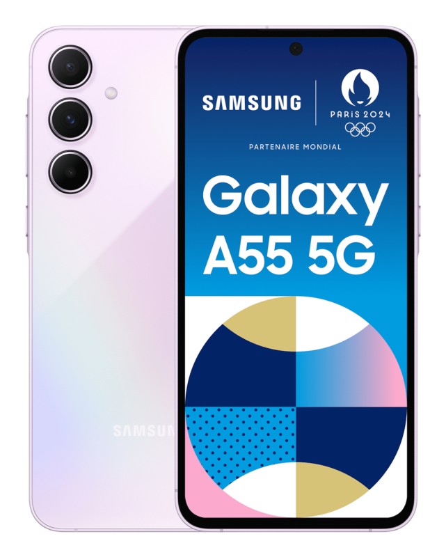 Samsung Galaxy A55 5G 16,8 cm (6.6") SIM doble Android 14 USB Tipo C 8GB 128GB 5000 mAh Lila
