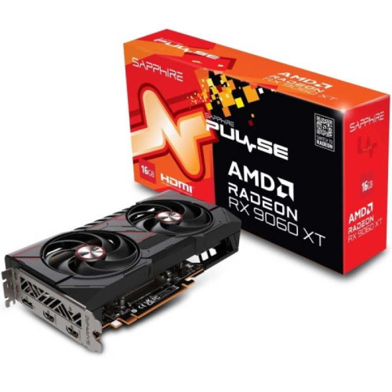 Sapphire PULSE AMD Radeon RX 9060 XT 16GB GPU GDDR6