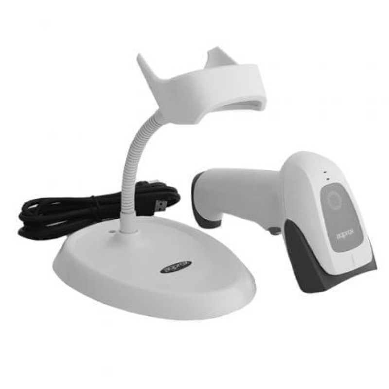 Scanner codigo de barras approx appls22wh blanco 2d/1d interfaz usb disparo manual o automatico avisador de lectura por led y b