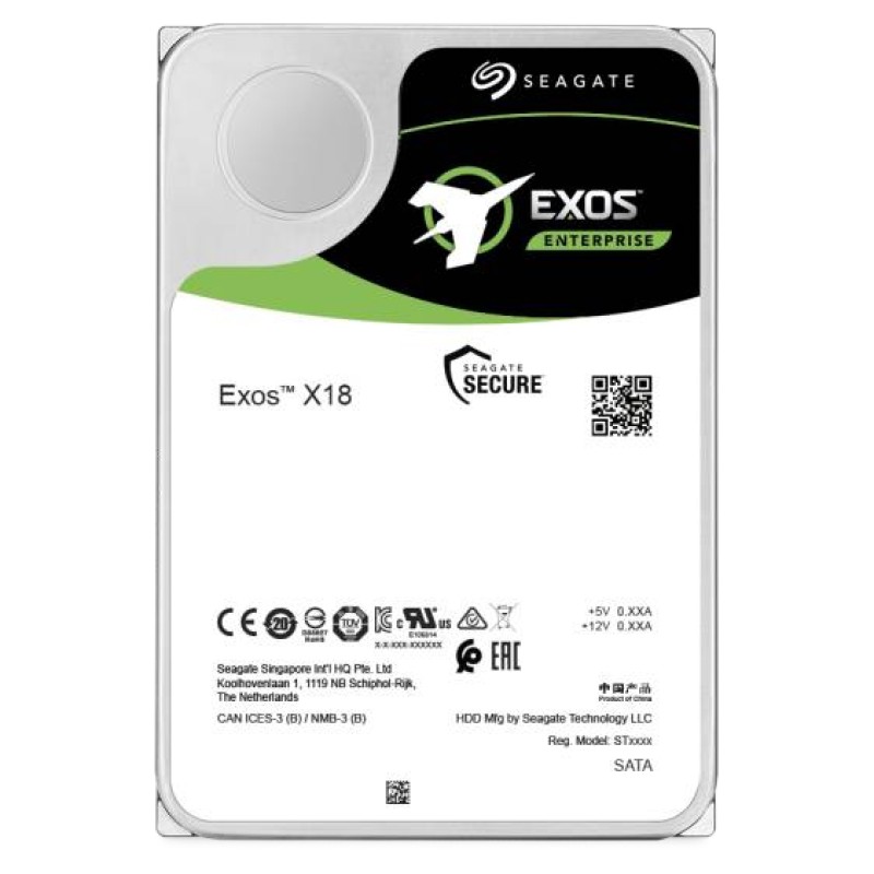 Seagate Exos X18 disco duro interno 16TB 7200 RPM 256 MB 3.5" SAS