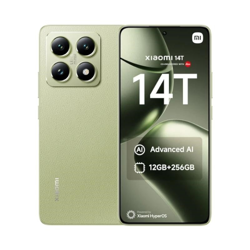 Smartphone XIAOMI 14T - MediaTek 8300 Ultra · 6,67 HDR10+ · 12GB · 256GB · HyperOS · Verde Limón