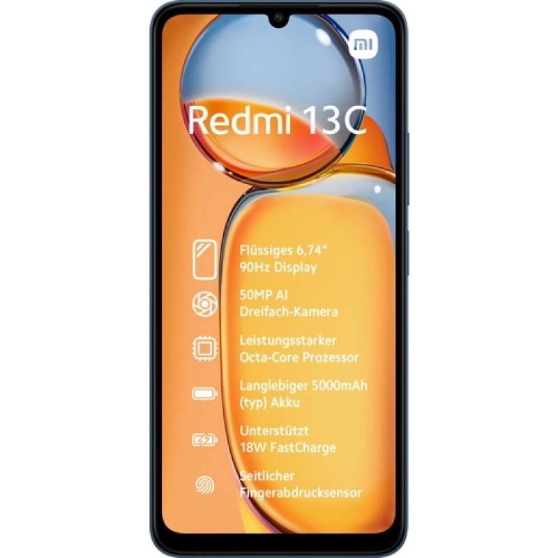 Smartphone Xiaomi Redmi 13C NFC 4GB/ 128GB/ 6.74"/ Azul Marino