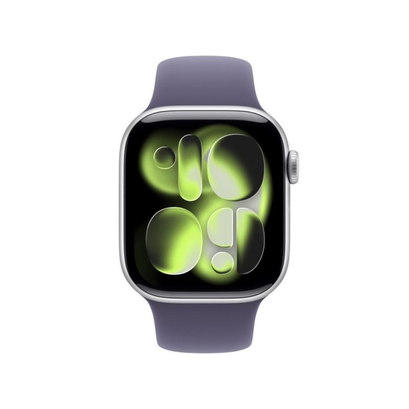 Smartwatch apple watch s11 gps + cellular 42mm silver aluminium case purple fog sport band s - m