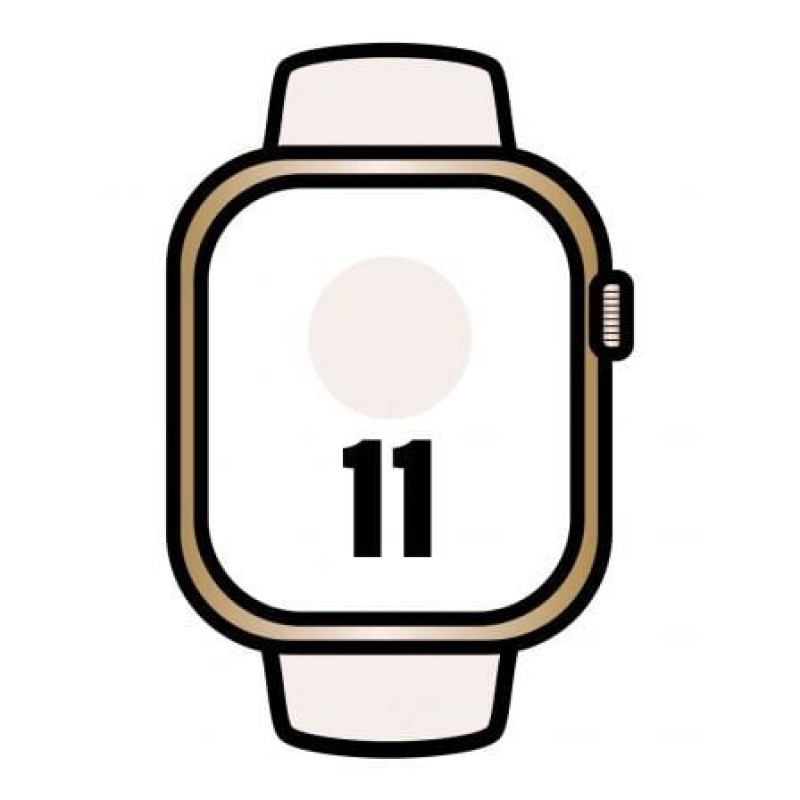 Smartwatch apple watch series 11 gps + cellular 46mm gold titanium case sport loop s - m